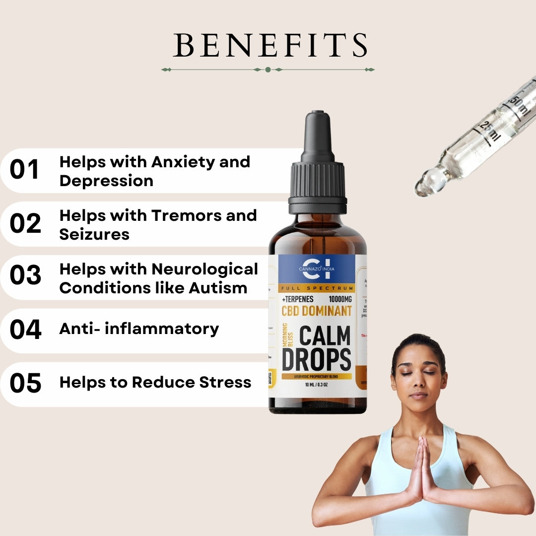 Cannazo India - Calm Drops CBD Dominant (Morning Bless) (10ml)